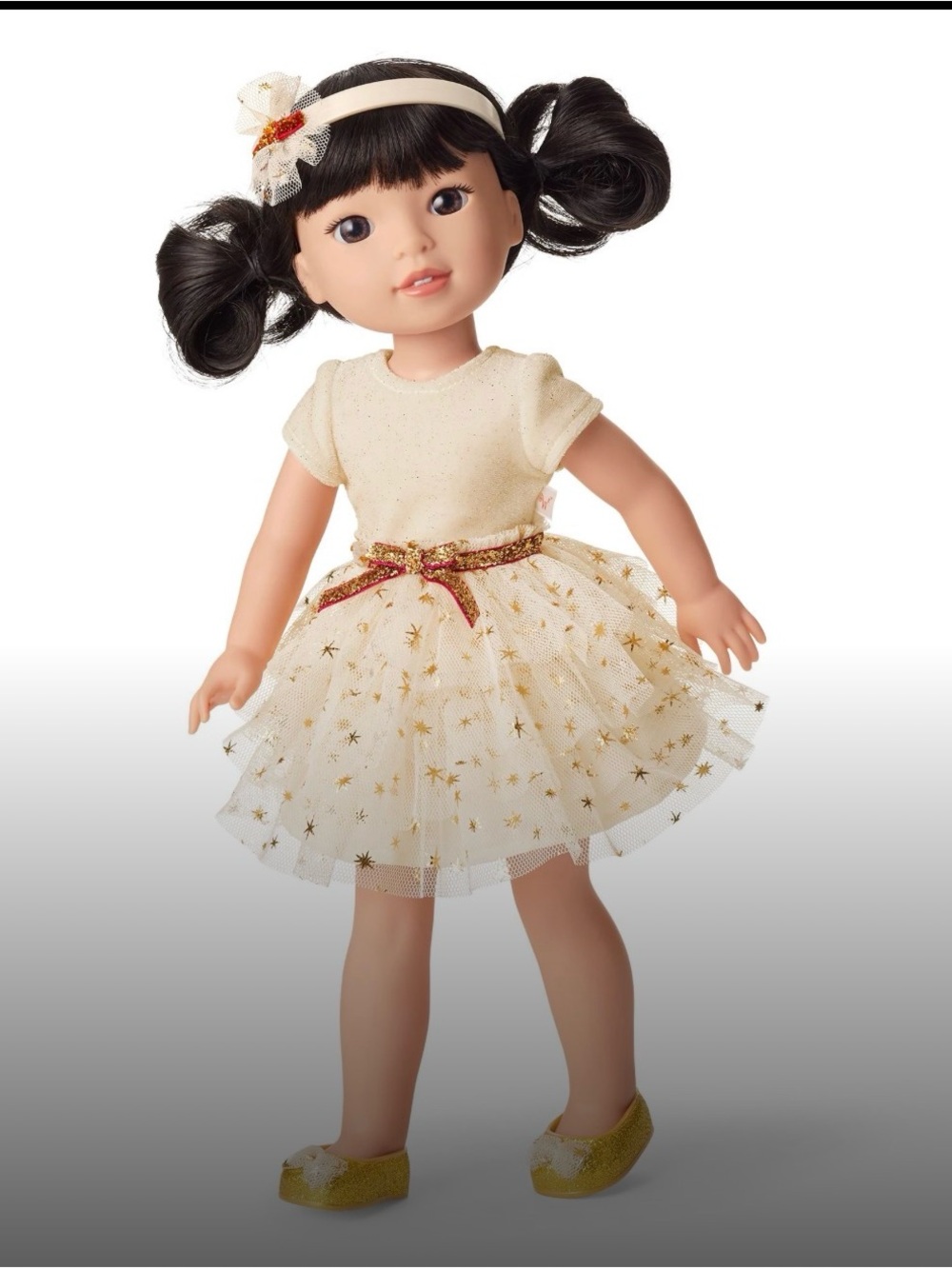AMERICAN GIRL WELLIE WISHERS GLITTER & GOLD DRESS Limited Edition